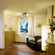Schlafzimmer im Souterrain Sitzecke mit Schrankbett